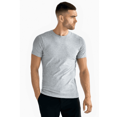 Crew-Neck Slim Grey Melange